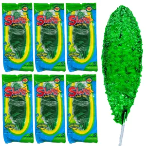 60 Pc Green Apple Lollipops Mexican Paletas Slaps Cachetadas Pops Manzana Flavor