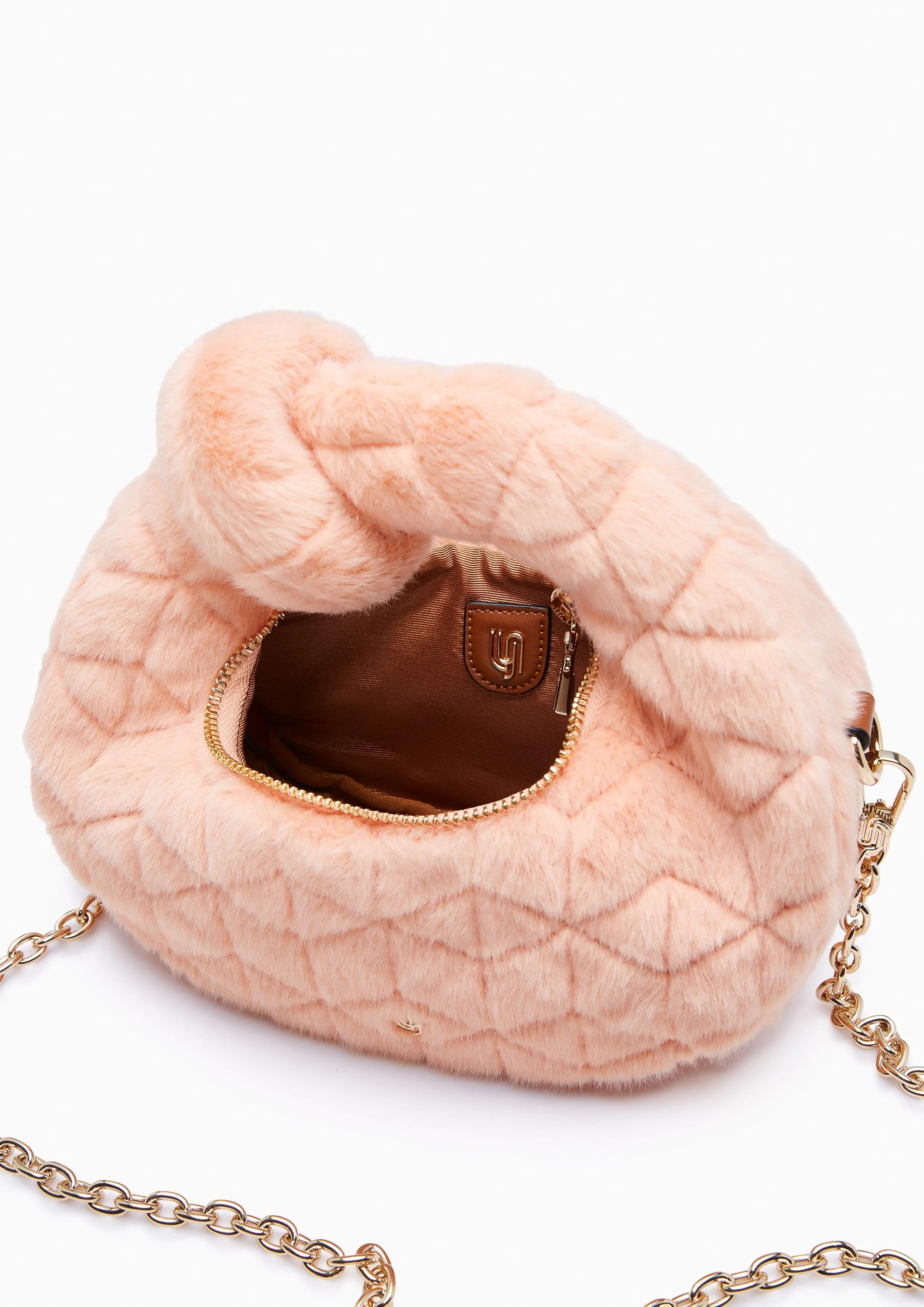 Abbey Fur Inf Crossbody Bag Orange