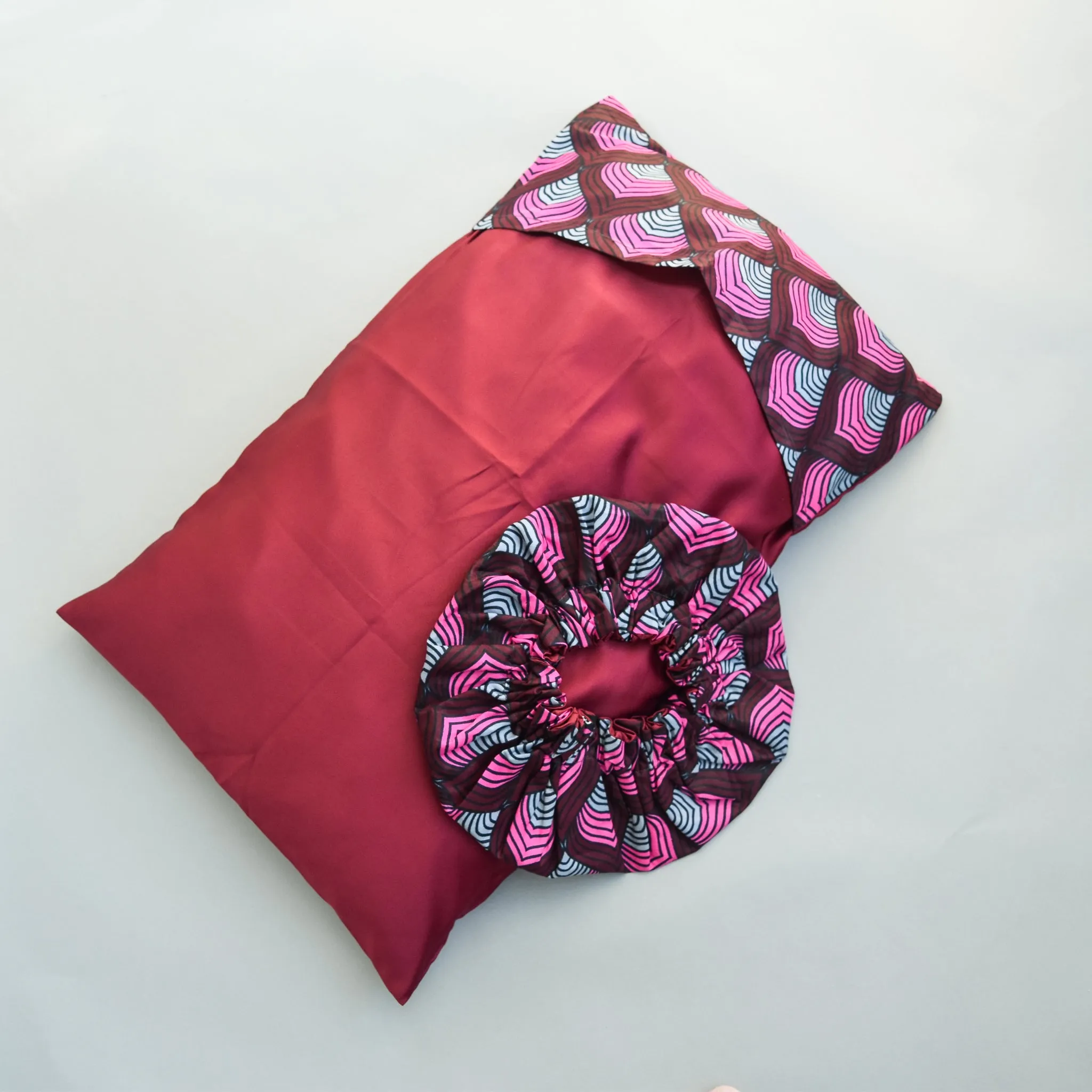 African Print Envelope Style Satin pillowcase- Viola
