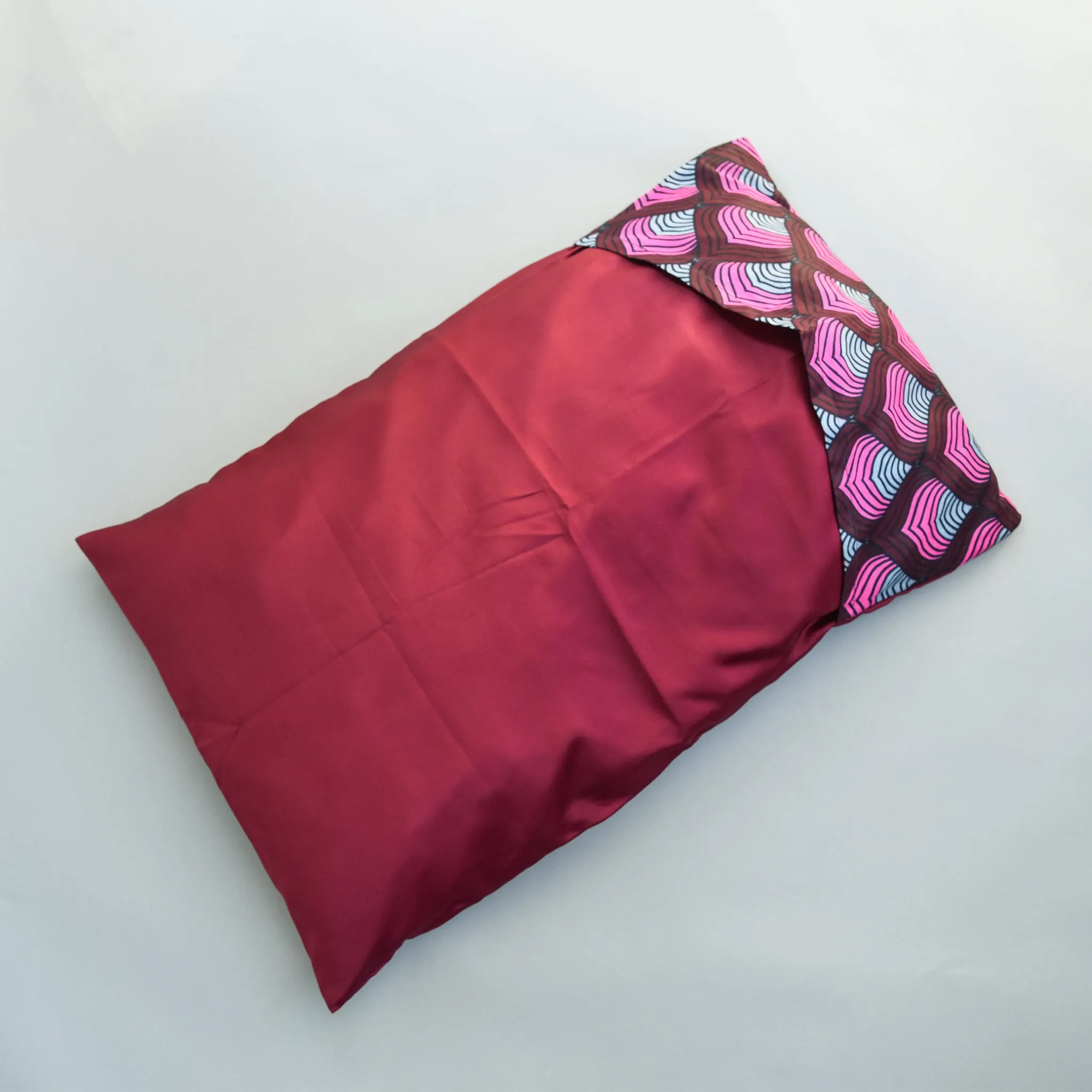 African Print Envelope Style Satin pillowcase- Viola