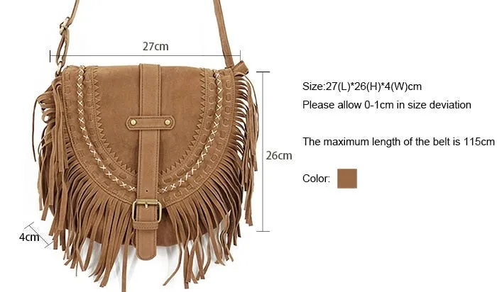 Arizona's Fringed Messenger Bag