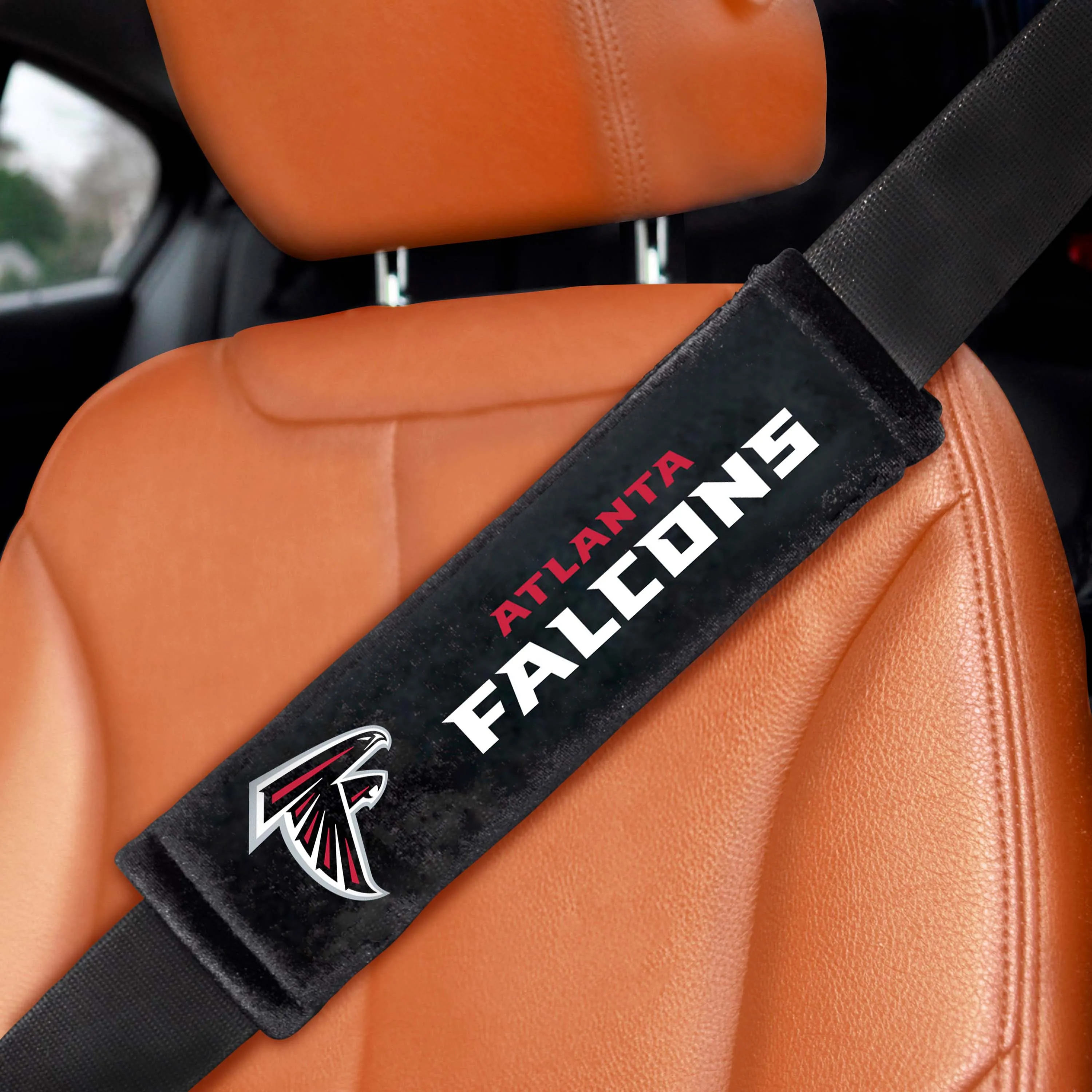 Atlanta Falcons Embroidered Seatbelt Pad - 2 Pieces
