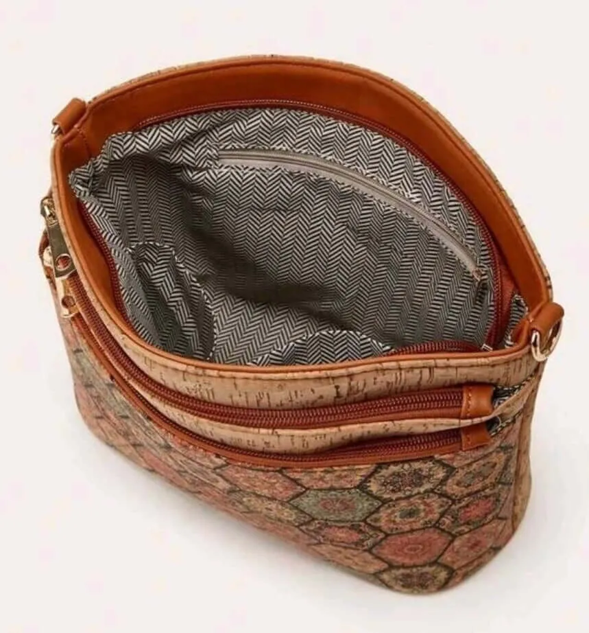 Bag - Shoulder - brown leather multi
