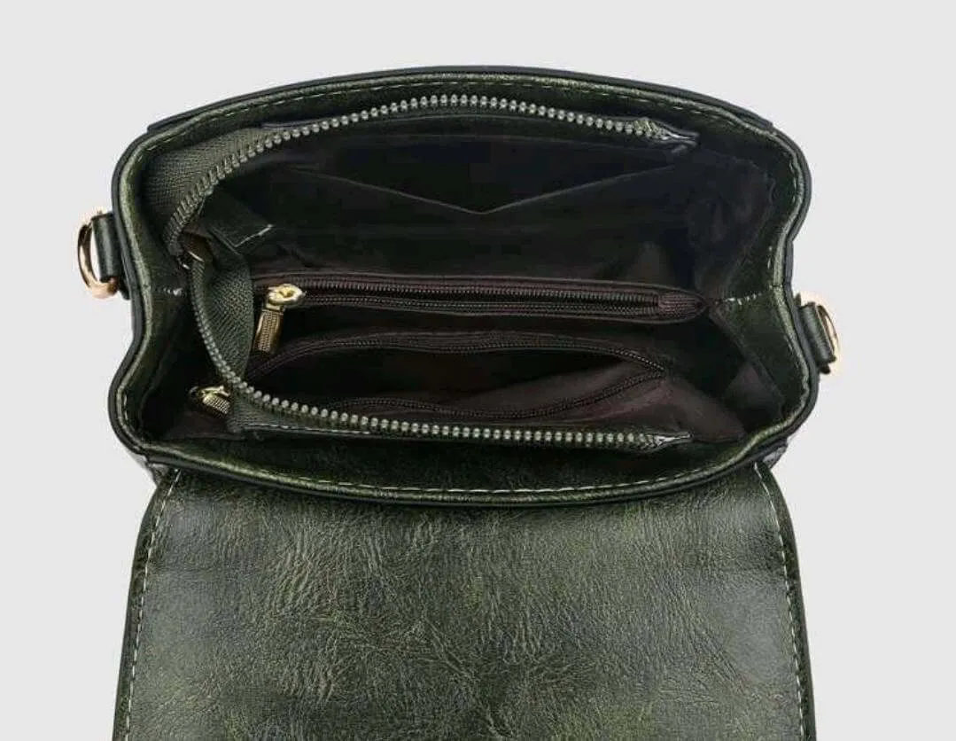 Bag - Shoulder - green leather