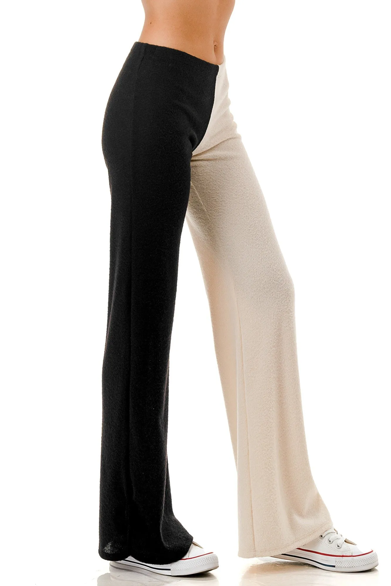 Color Block Wide Leg Pants