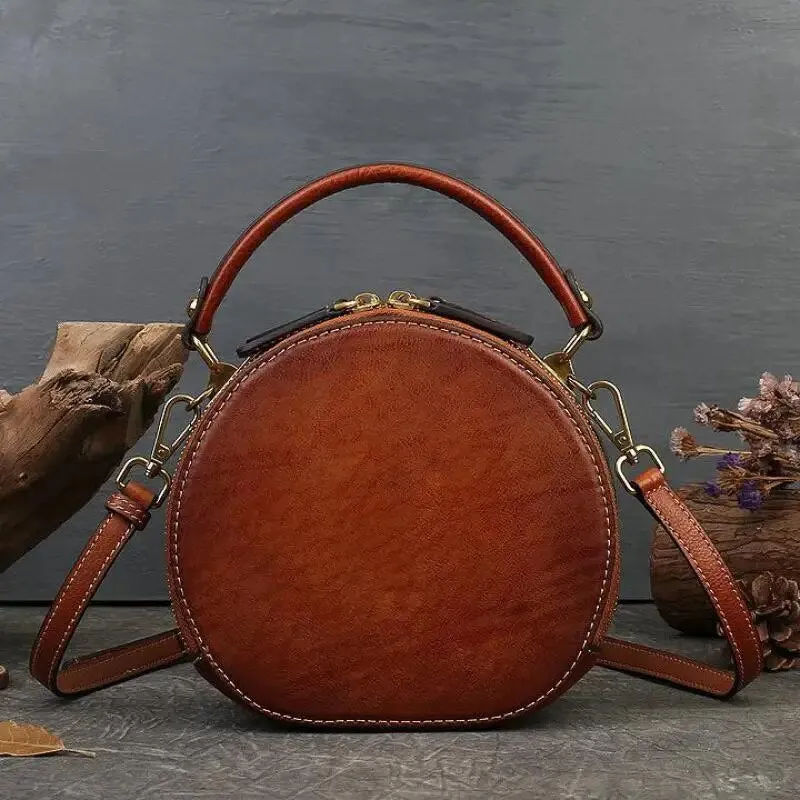 Embossed Rabbit Handbag Genuine Leather