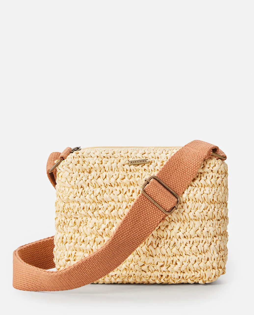 Essentials Straw Crossbody Bag in Natural