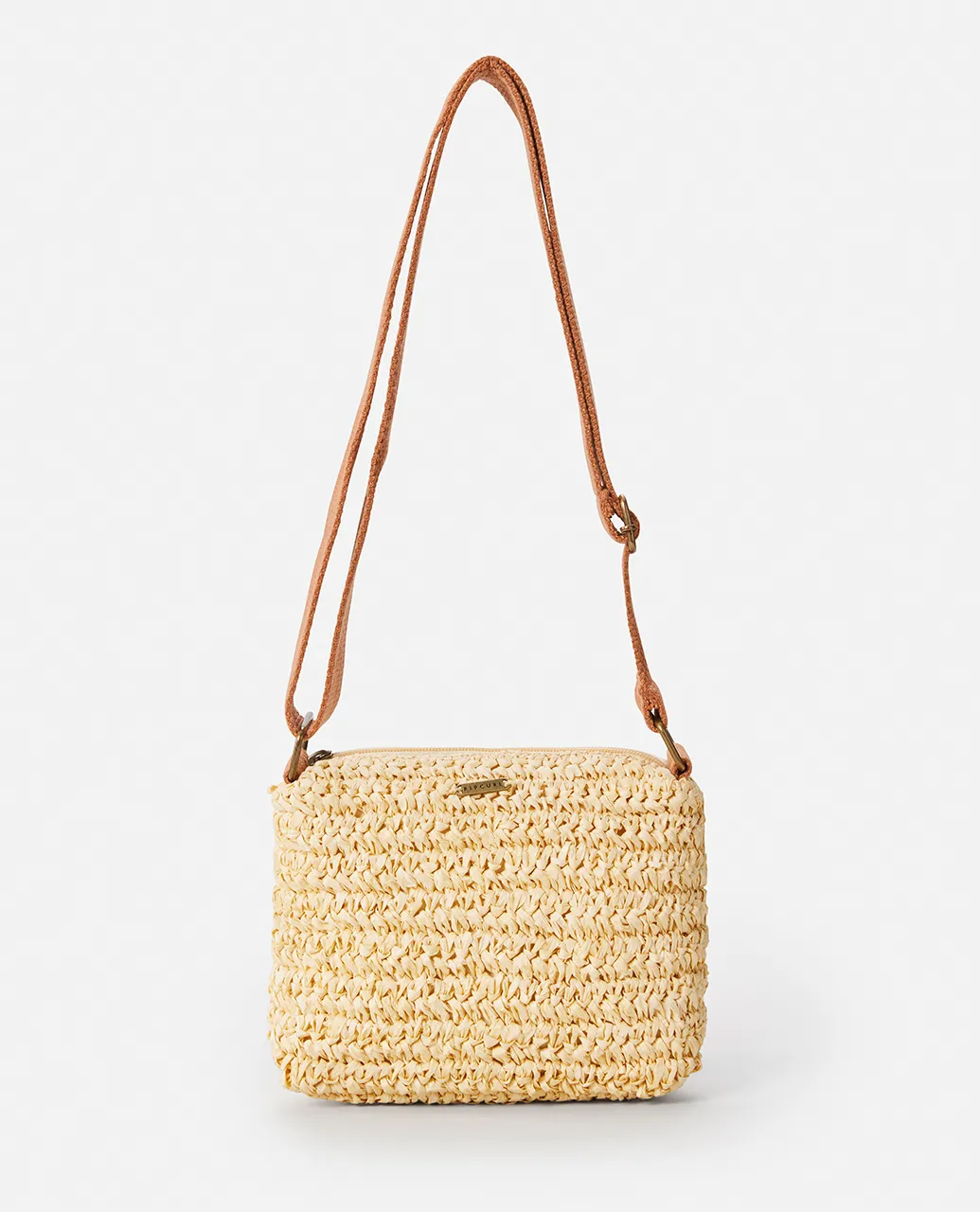Essentials Straw Crossbody Bag in Natural