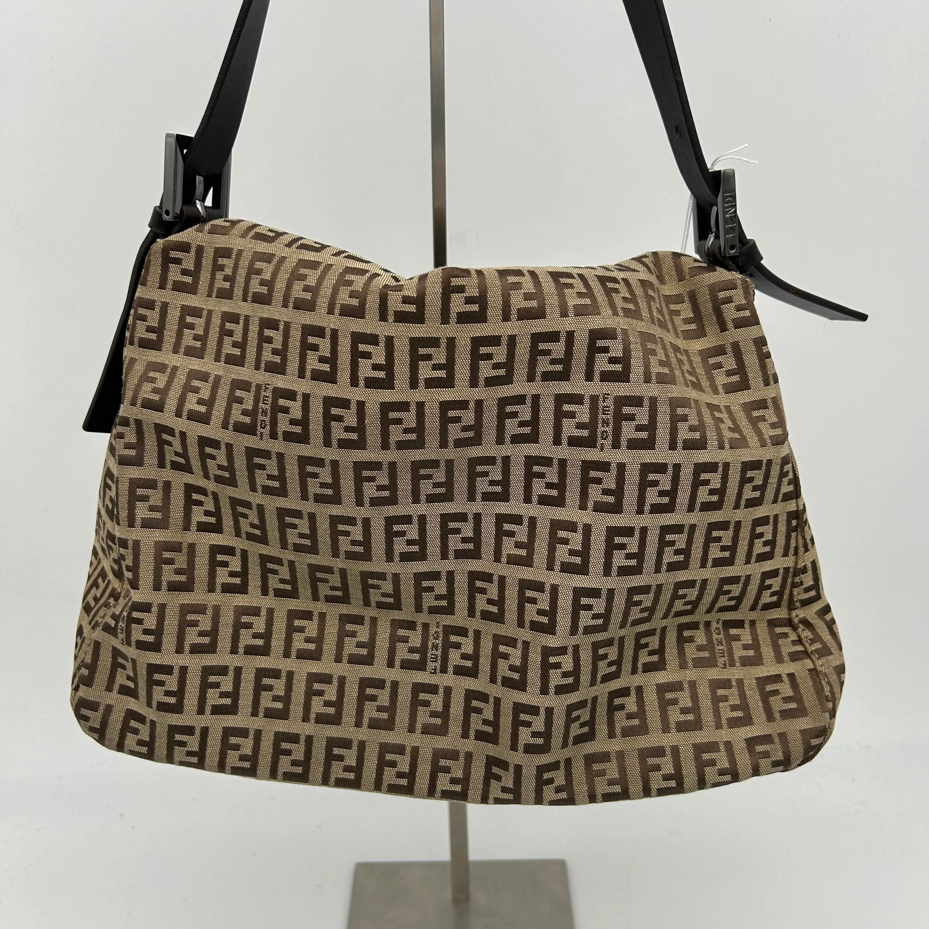 Fendi Brown Canvas Shoulder Bag Medium