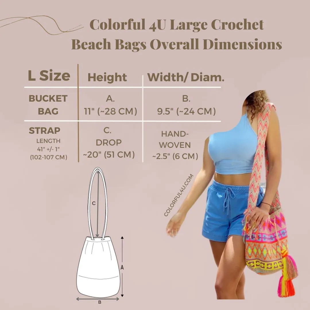 Fiji Beach Bags | Desert Sunset Crossbody Summer Purse | Large