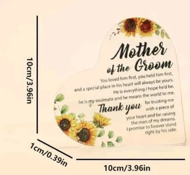 Gift - Plaque - mother of the groom