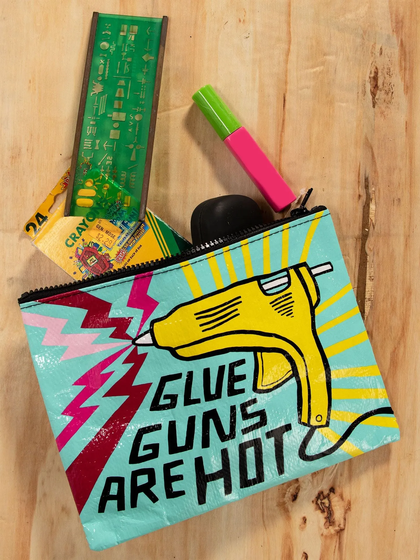 Glue Guns Are Hot Zipper Pouch