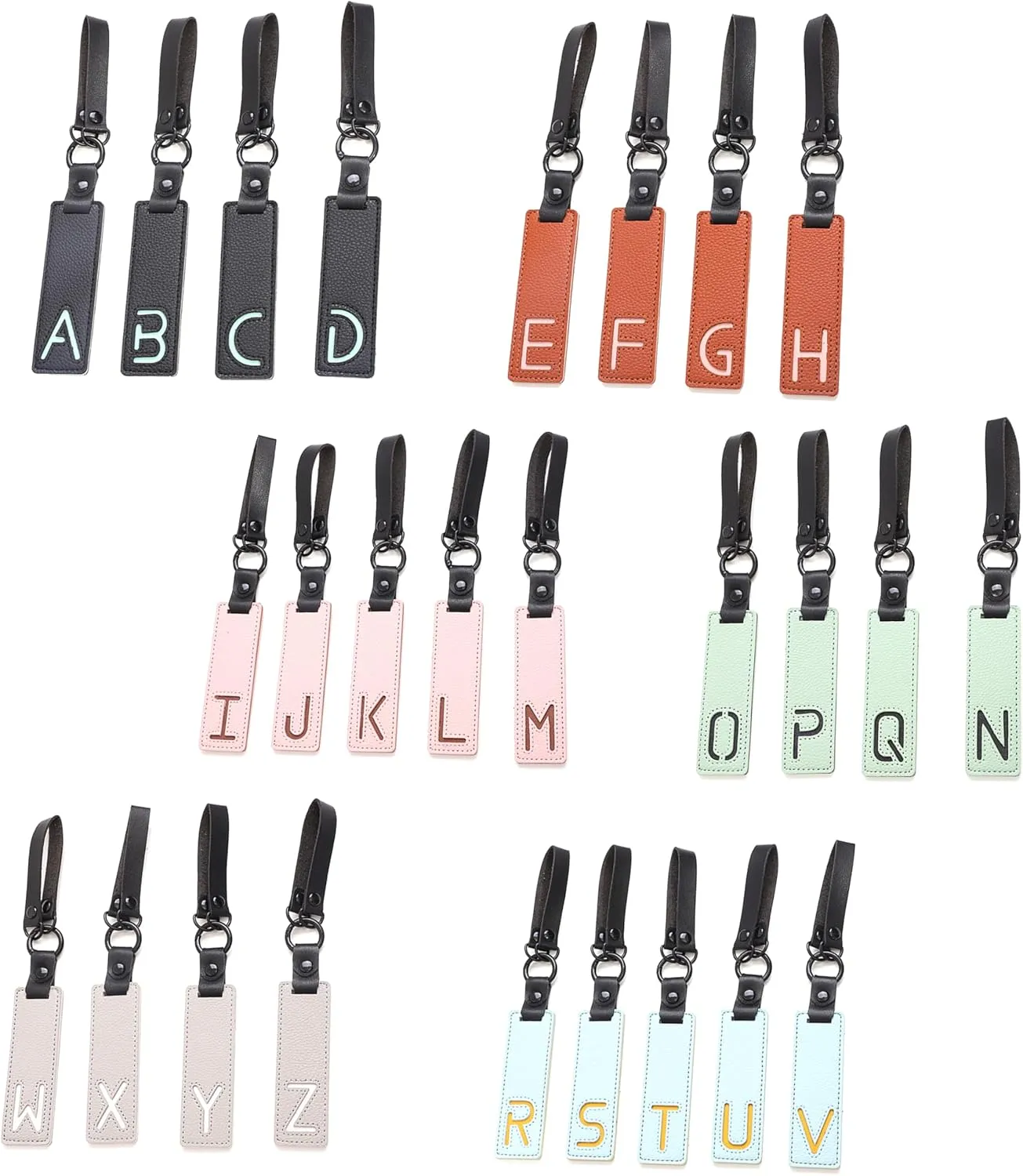 Initial Monogram A-Z Keychain for Women Men, Initial Letter Pendant with Key Ring, Charms for Key Backpack Bag