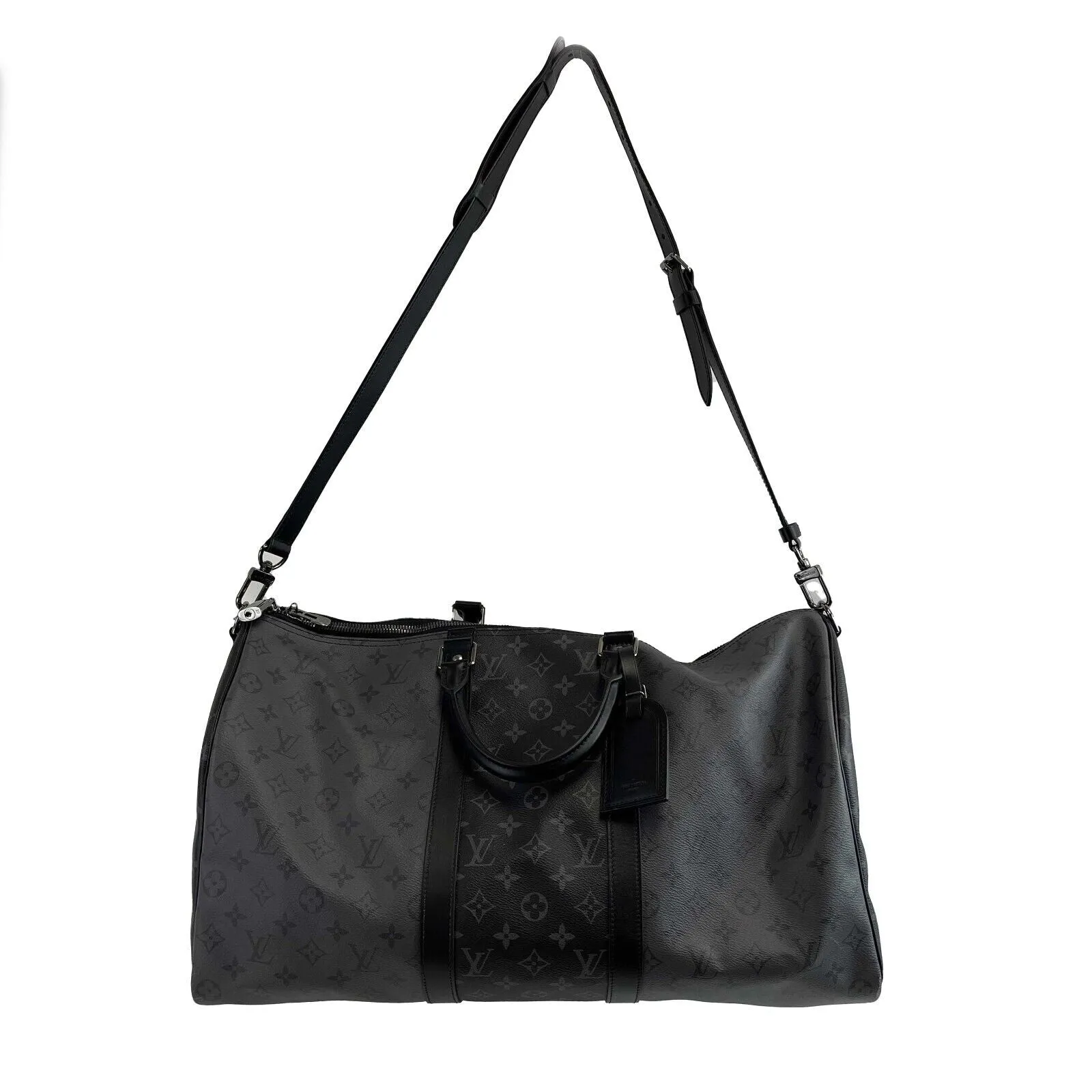 Louis Vuitton Keepall Bandoulire 50 Reverse Monogram Eclipse Black Handbag