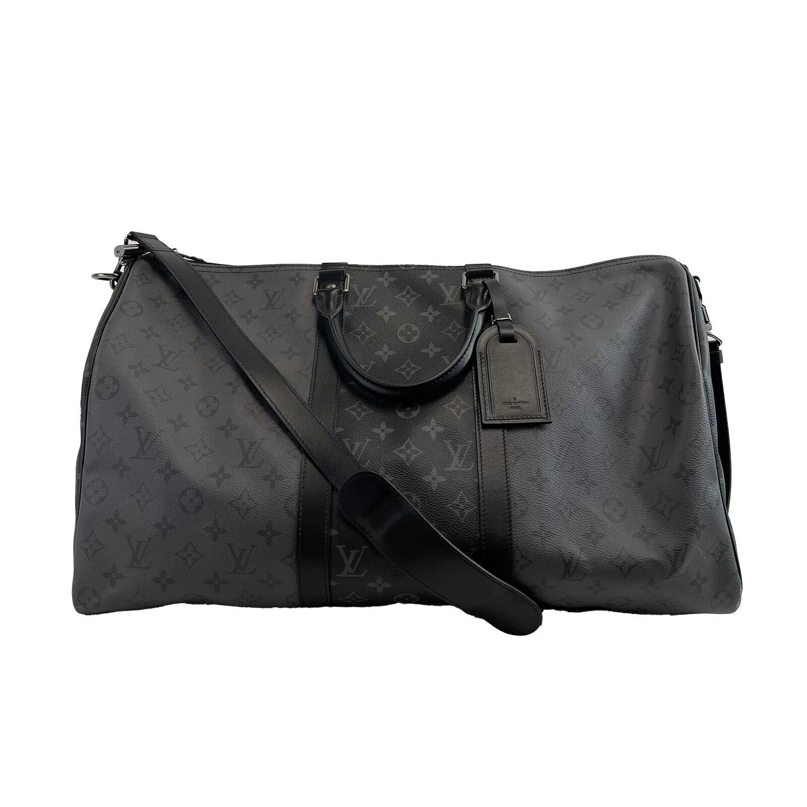 Louis Vuitton Keepall Bandoulire 50 Reverse Monogram Eclipse Black Handbag