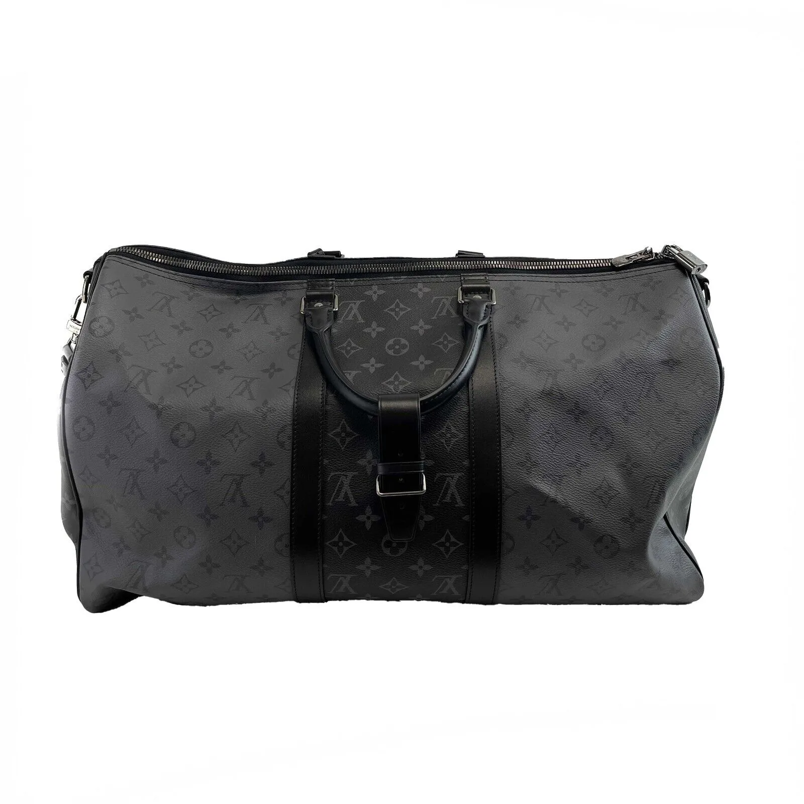Louis Vuitton Keepall Bandoulire 50 Reverse Monogram Eclipse Black Handbag