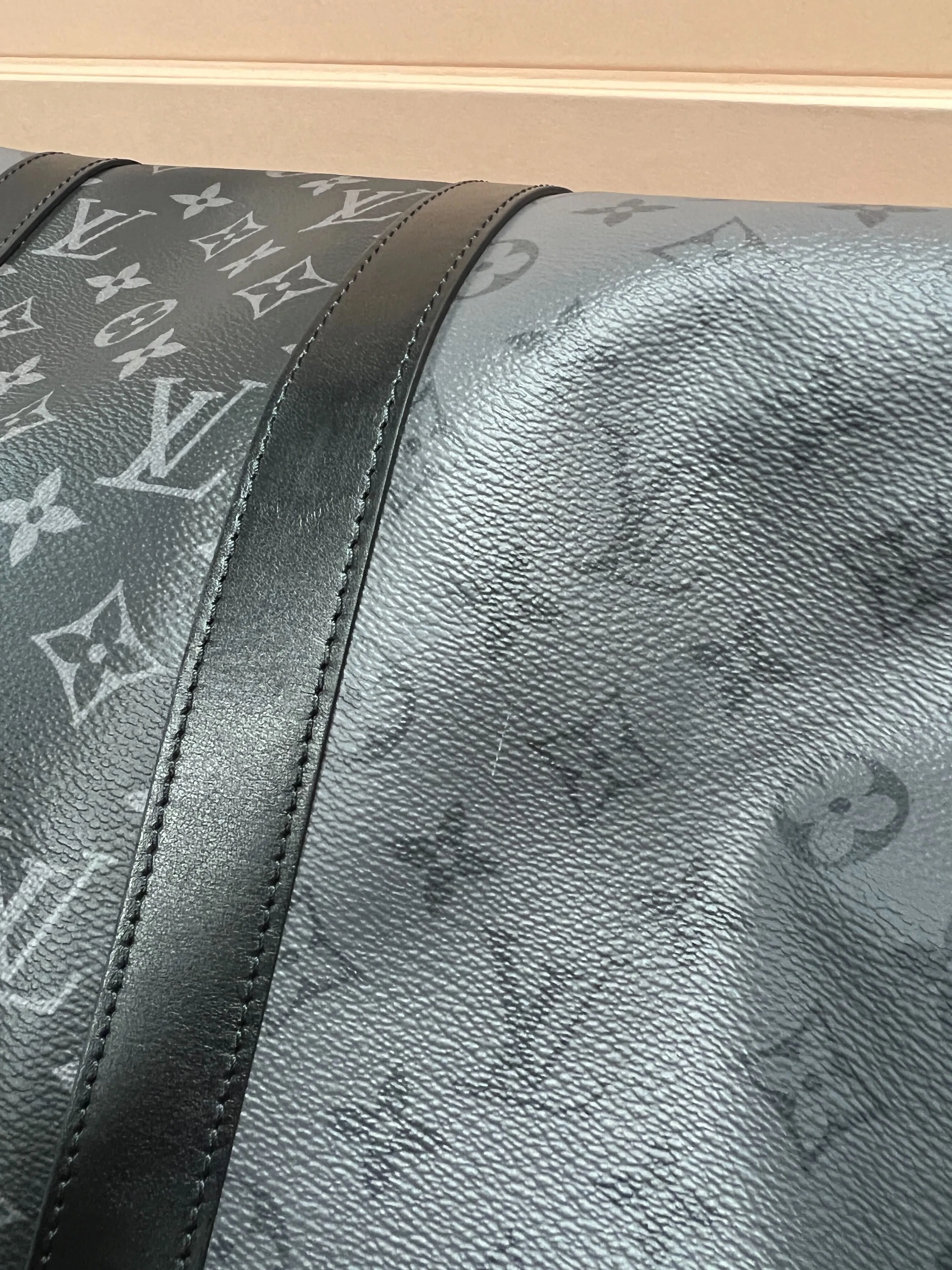 Louis Vuitton Keepall Bandoulire 50 Reverse Monogram Eclipse Black Handbag