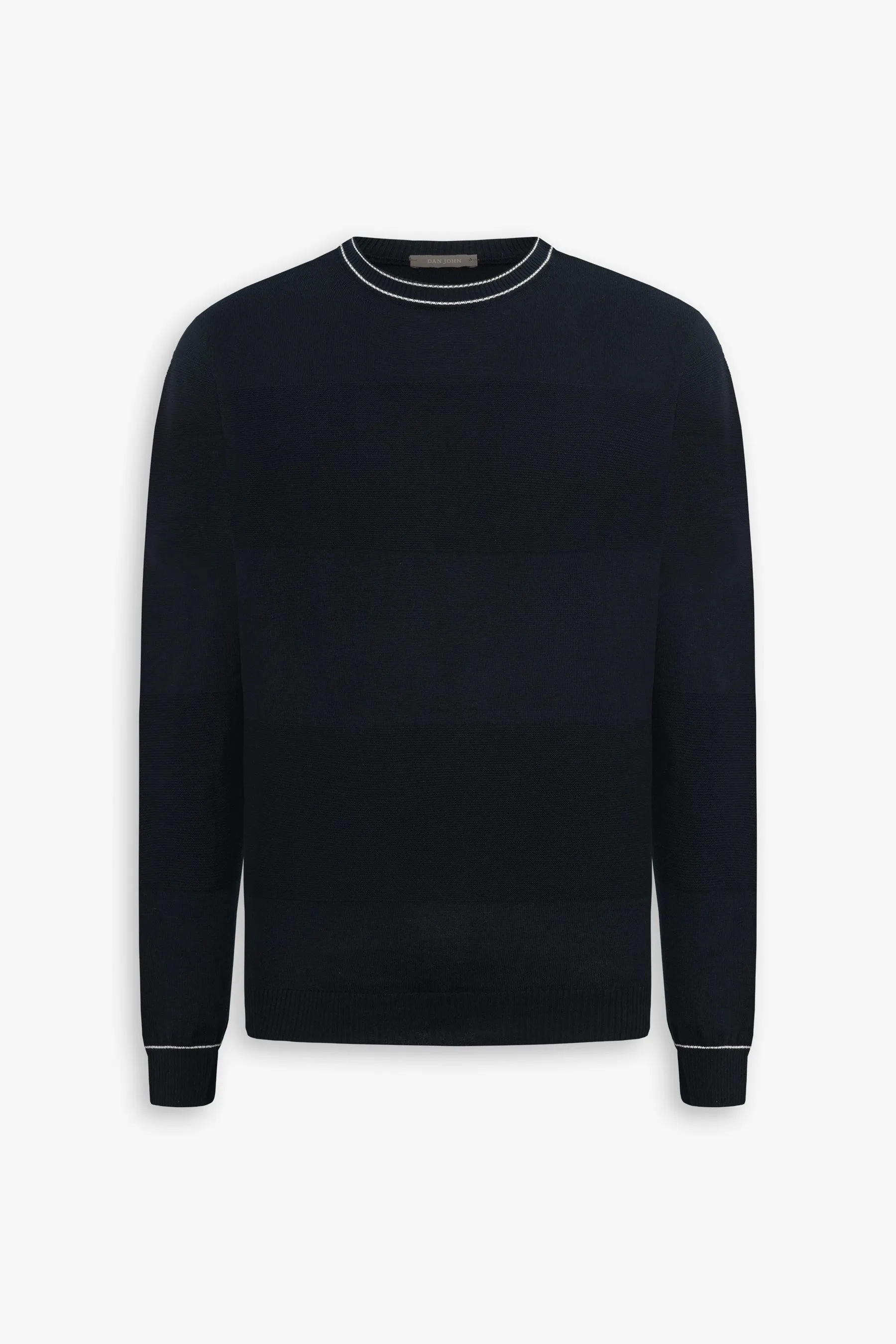 Maglia girocollo color block blu