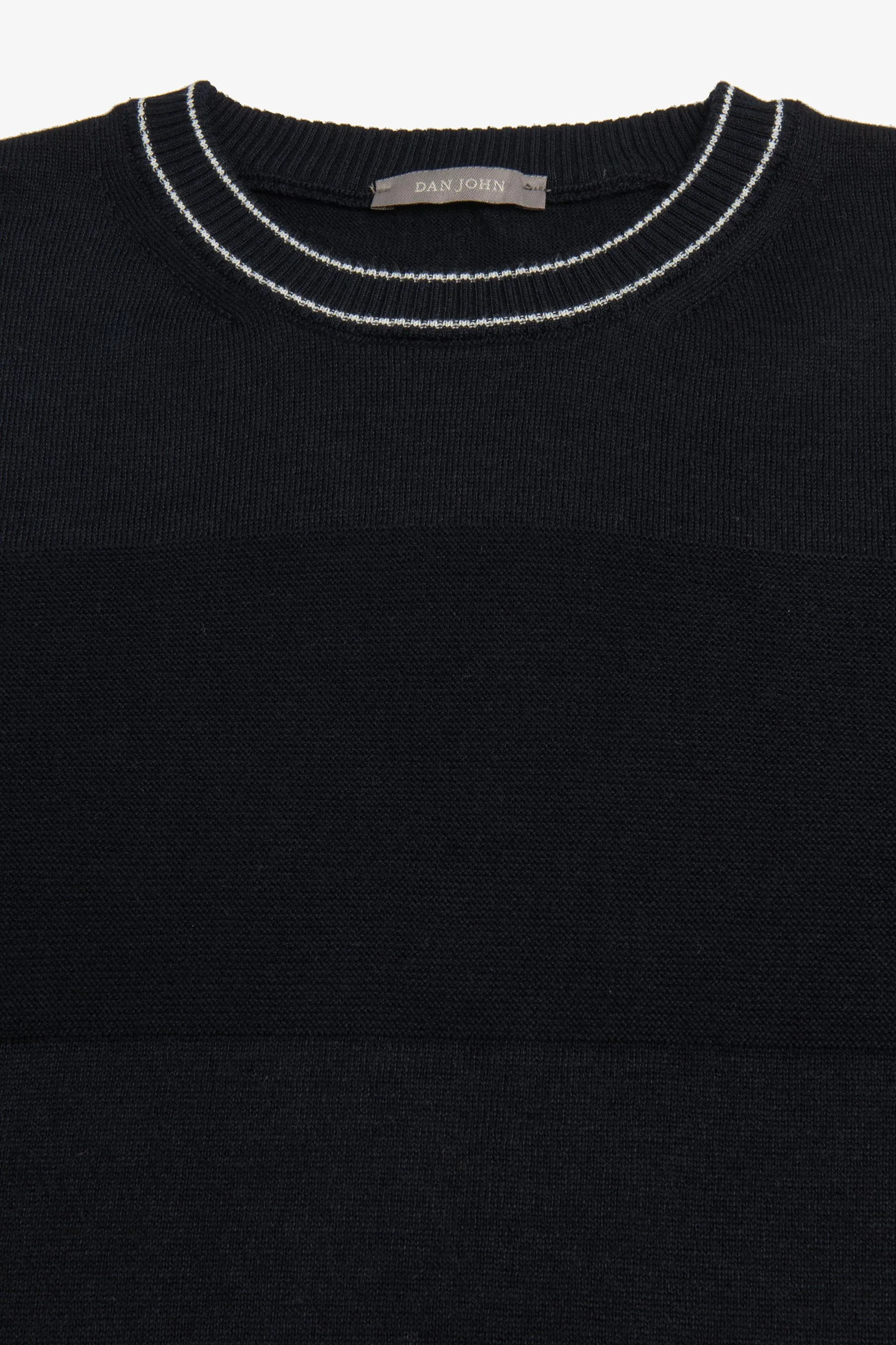 Maglia girocollo color block blu
