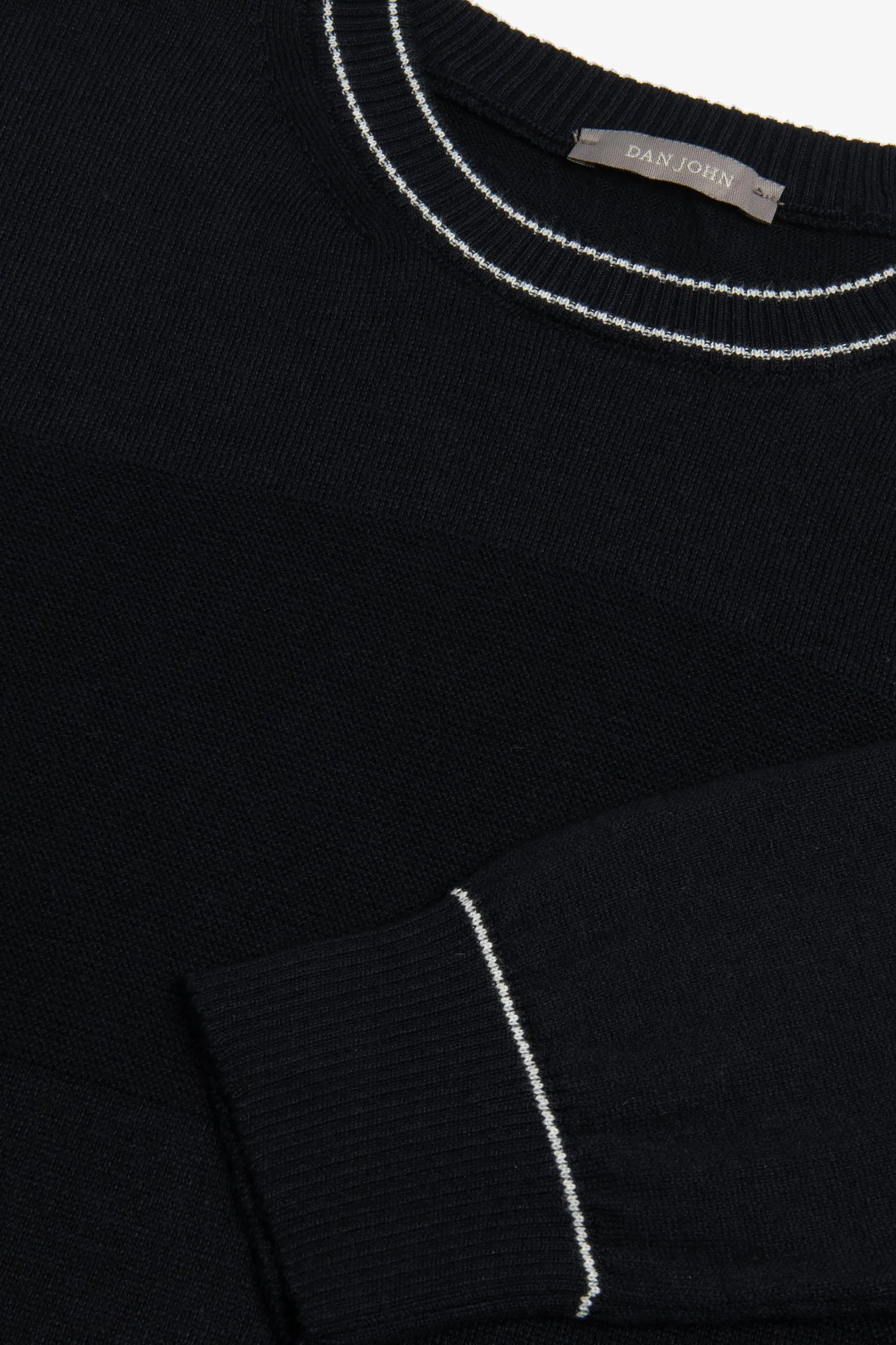 Maglia girocollo color block blu