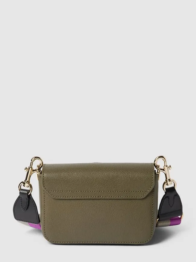 Micro bag with detailed label Furla, olive green