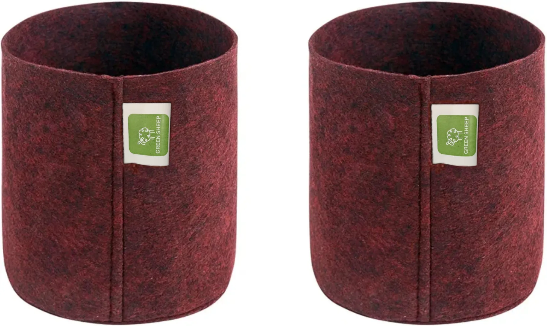 "Geo Fabric Plant Grow Bag Round Maroon"
