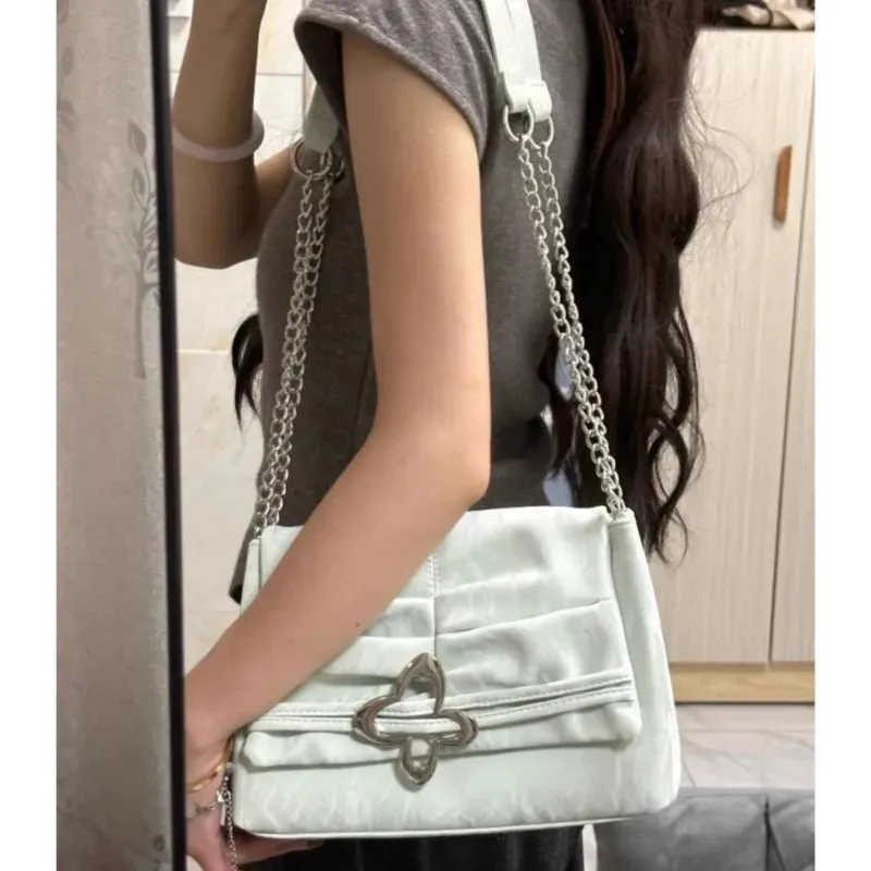 Sohiwoo Sweet Cool Y2k Shoulder Bags Women High Street Casual Handbag Wallet Ladies Harajuku Aesthetic Underarm Bag Bolsos Mujer