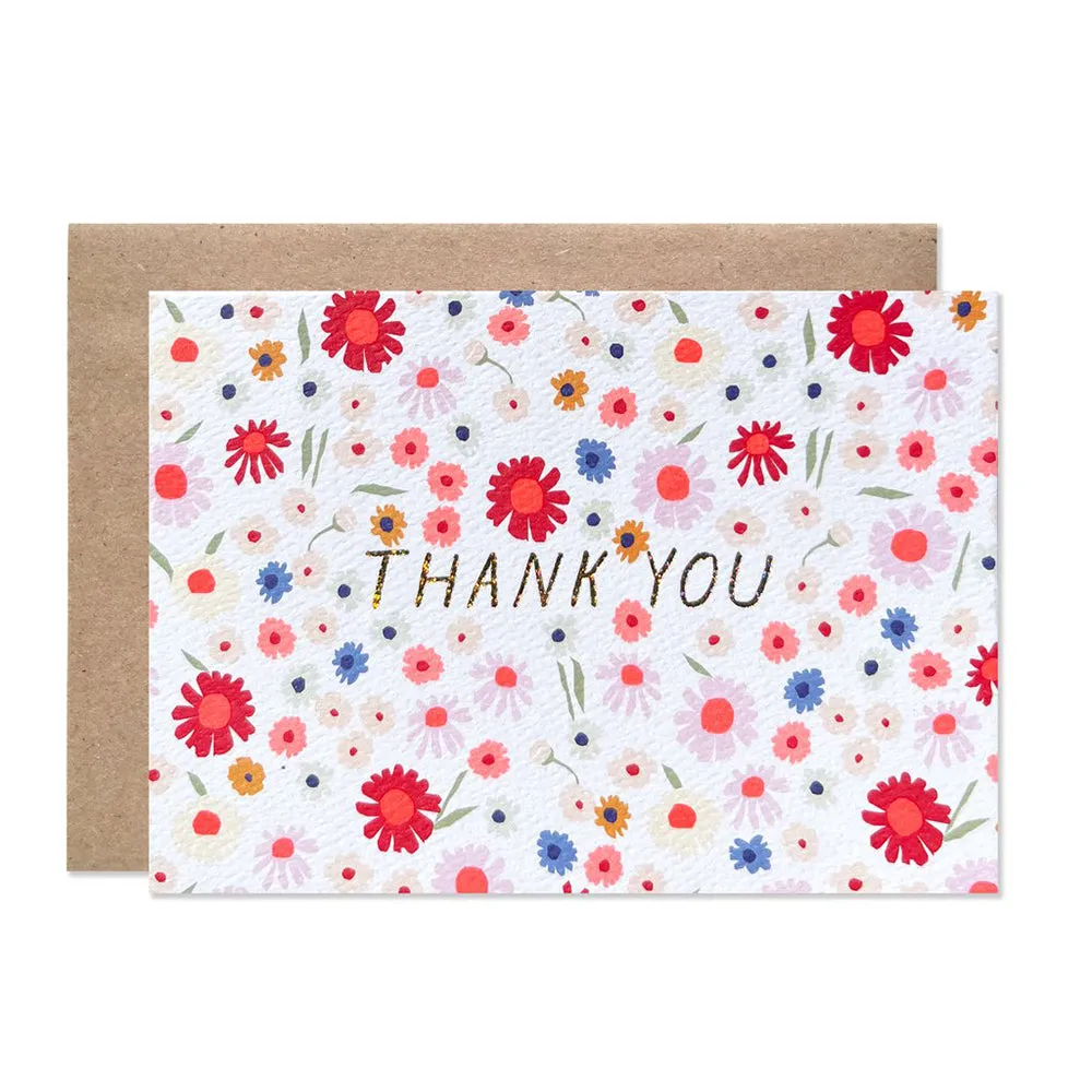 Thank you Brittani Floral Card Set (8 Pack)