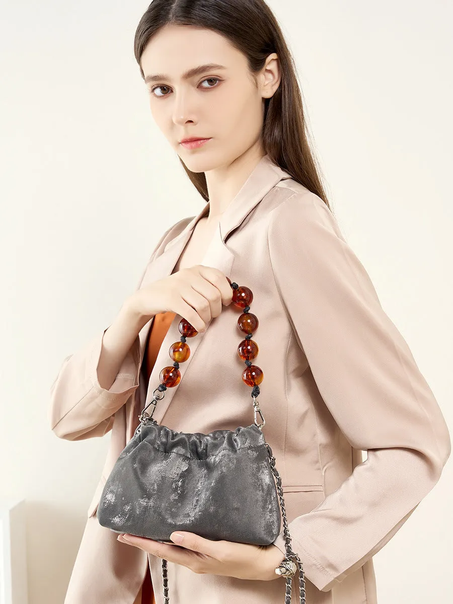 Women Retro Soft Leather Chain Strap Casual Bag