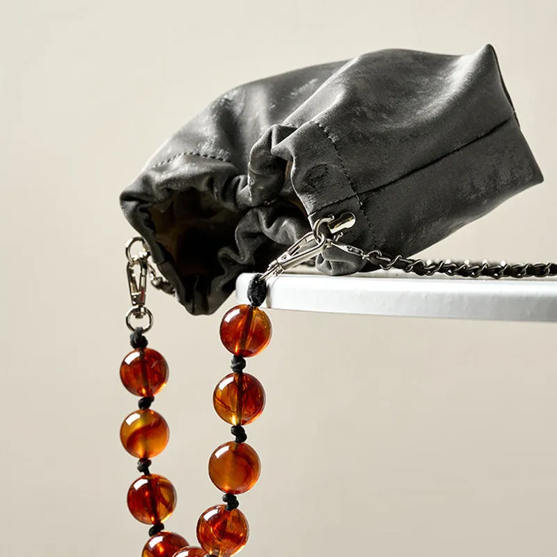 Women Retro Soft Leather Chain Strap Casual Bag